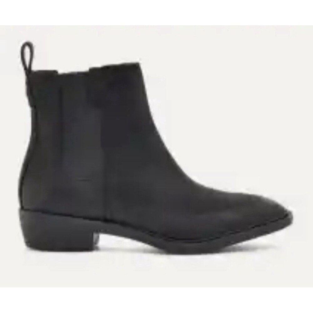 UGG Women's Emmeth Boot Size 10 Waterproof Chelsea Pull-On Black Leather EUC